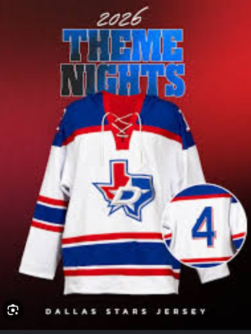 Texas Rangers X Stars-Theme Nights Medium Hoodie - 2026